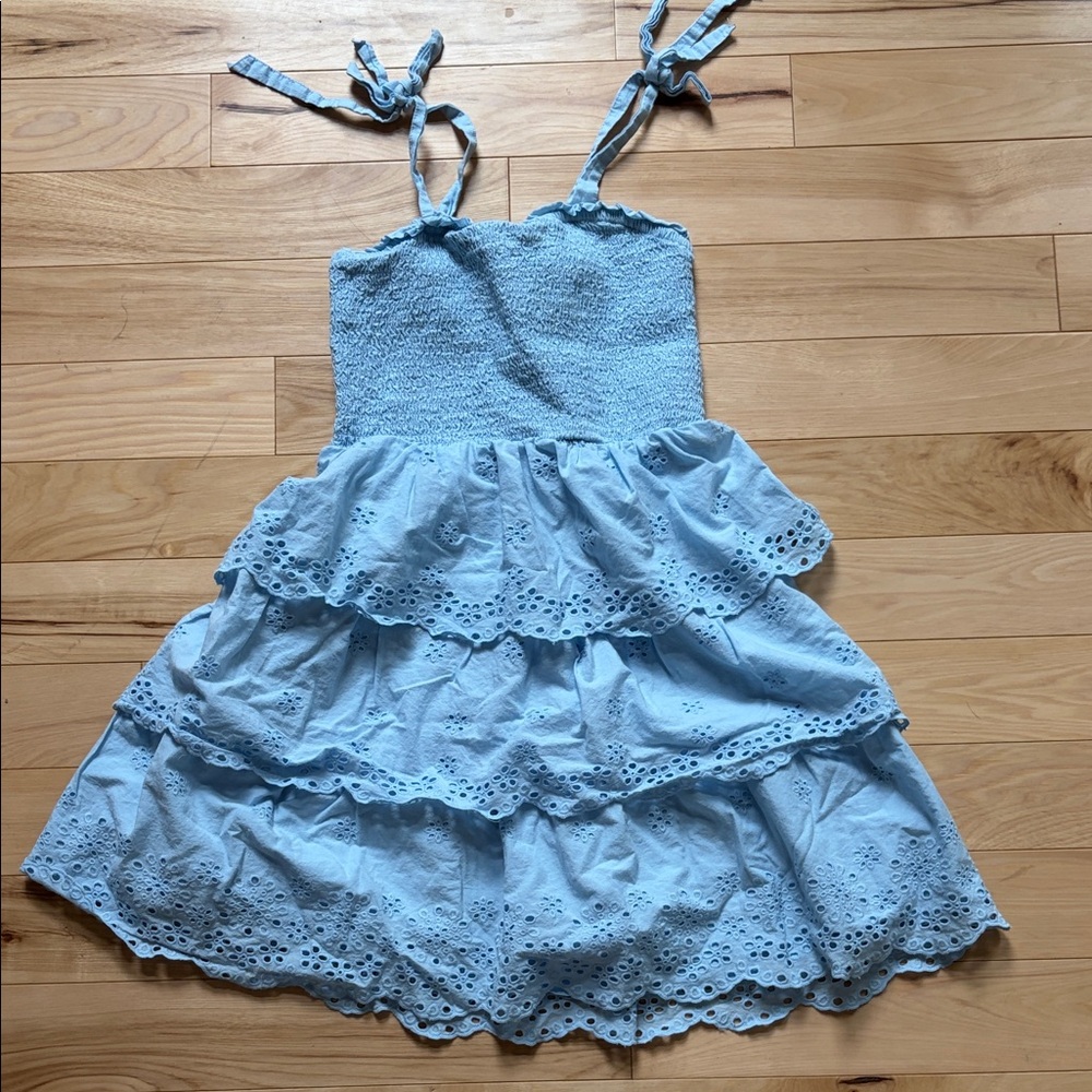 American Eagle Eyelet Sundress with Tie Straps